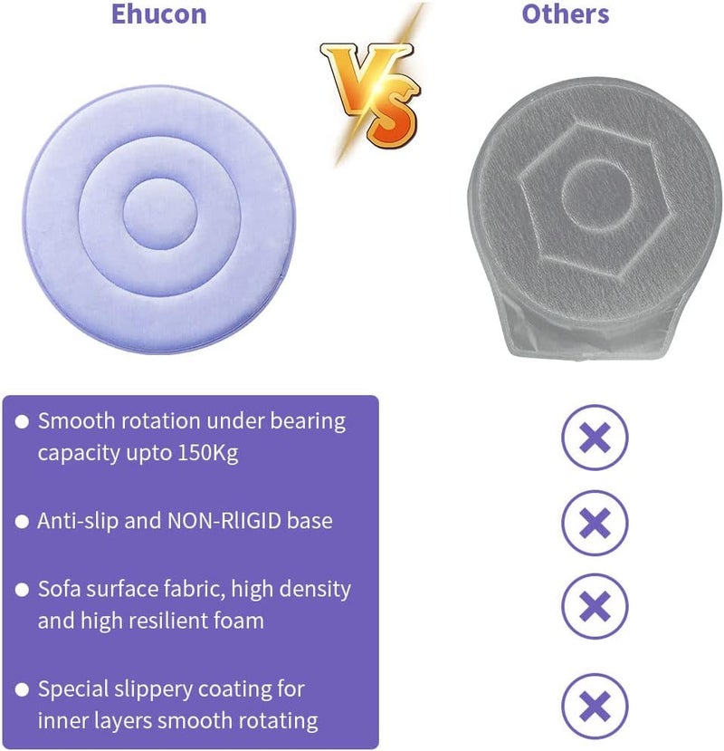 Ehucon 360 Degree Swivel Seat Cushion for Car,Rotating Seat Cushion Pivot Disc Pad for Elderly,Swivel Car Seat Chair Assist to Turning Easily from Bed to Wheelchair - Image 5